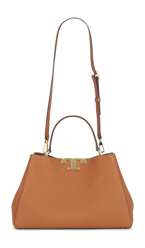 tory burch eleanor soft satchel bag in tan.