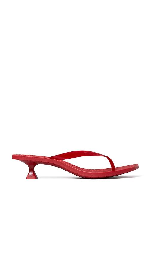 tory burch jelly heel flip flop in red. - size 10 (also in 6, 7, 8, 9)