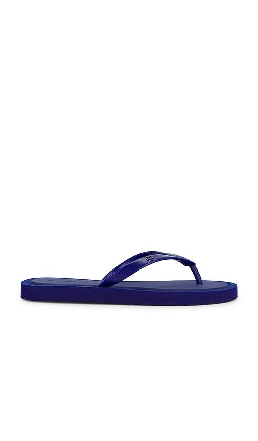 tory burch kira padded flip flop in blue. - size 7 (also in 8)