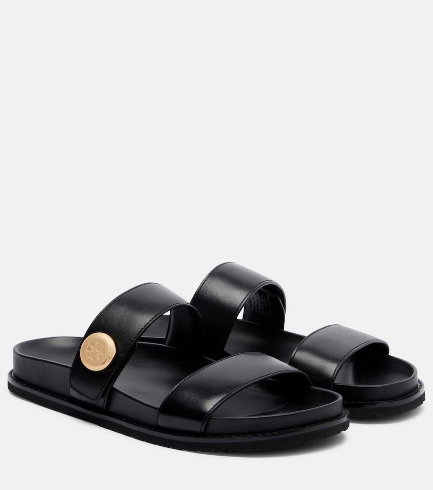 tory burch romy sport leather slides