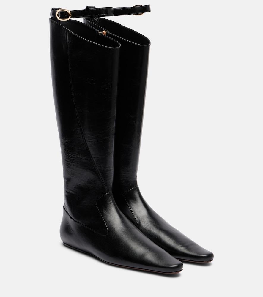 tory burch twisted leather knee-high boots