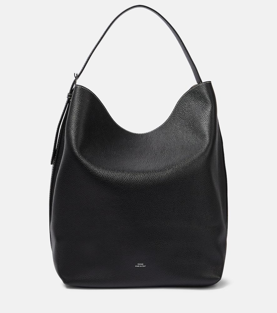 toteme belted leather tote bag
