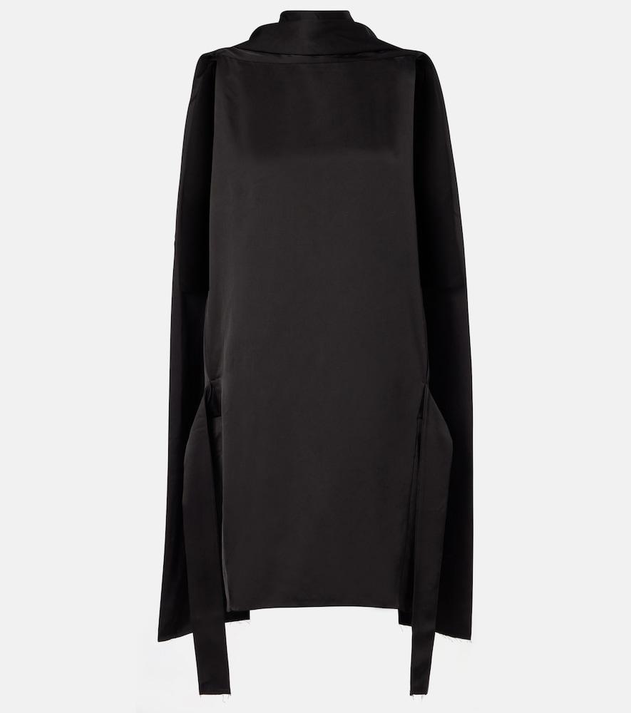 toteme cocoon deconstructed satin minidress