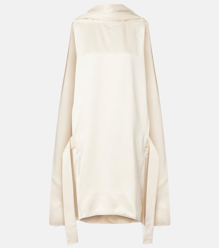 toteme cocoon deconstructed satin minidress