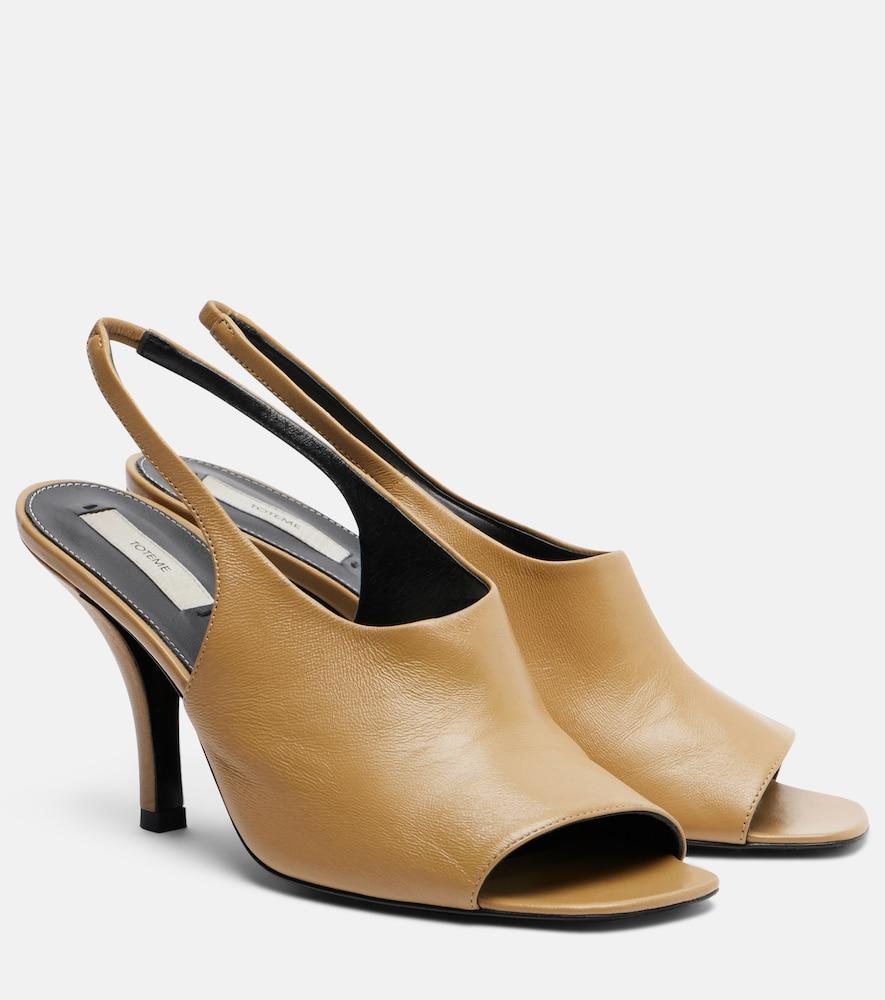 toteme contour leather slingback sandals