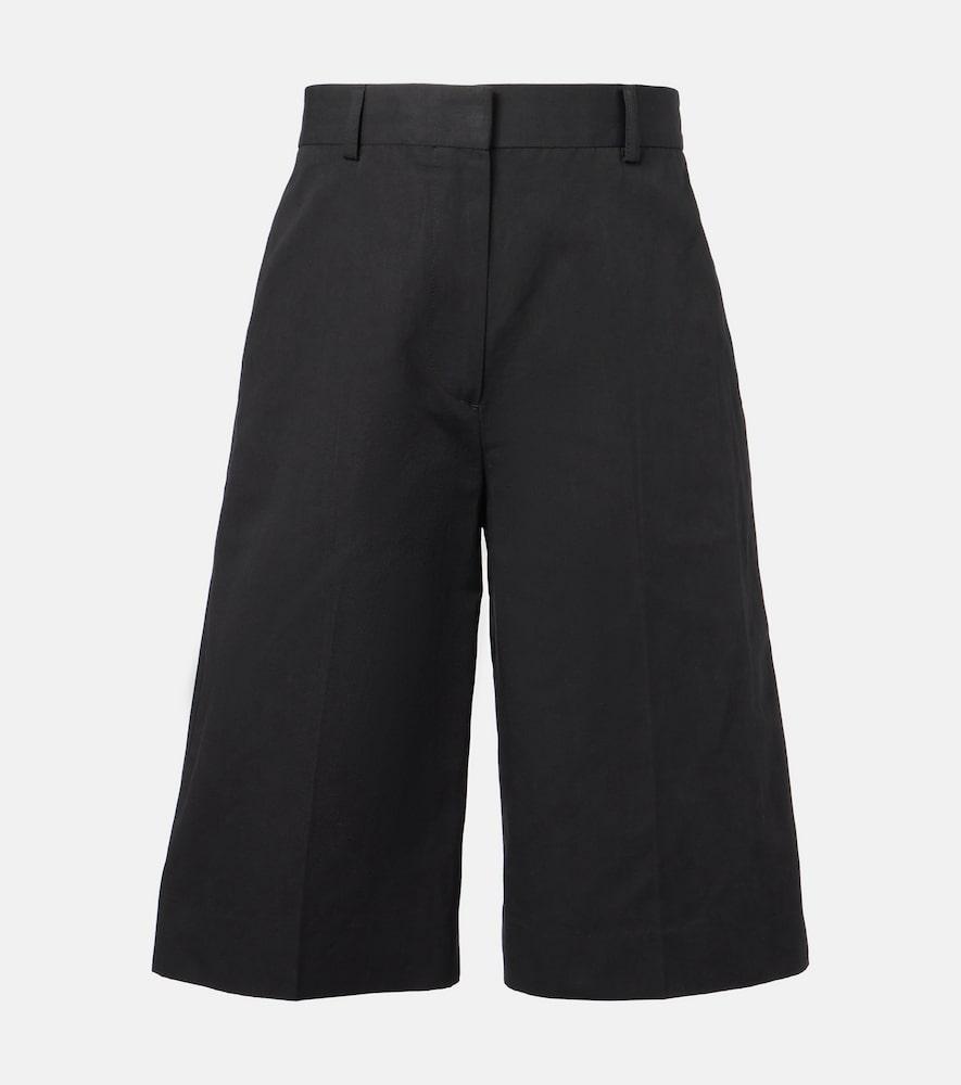 toteme cotton and linen bermuda shorts