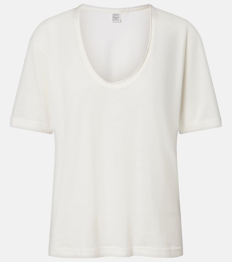 toteme cotton and silk t-shirt