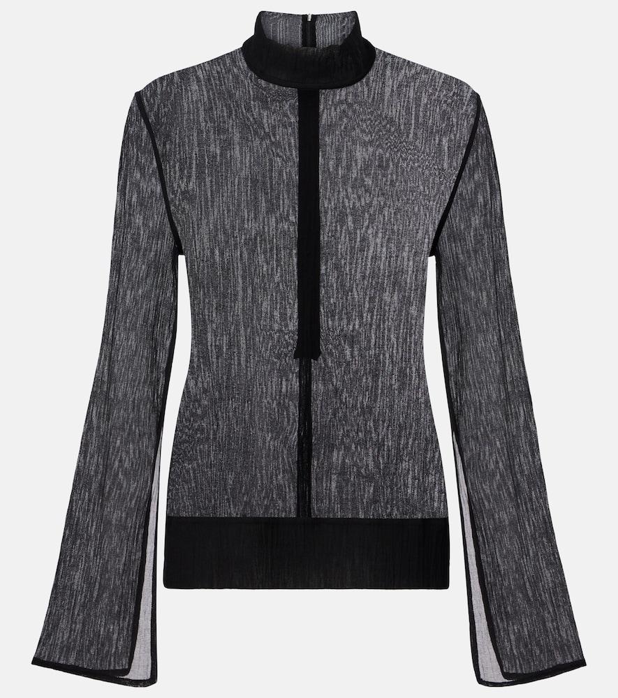 toteme cotton and silk turtleneck top