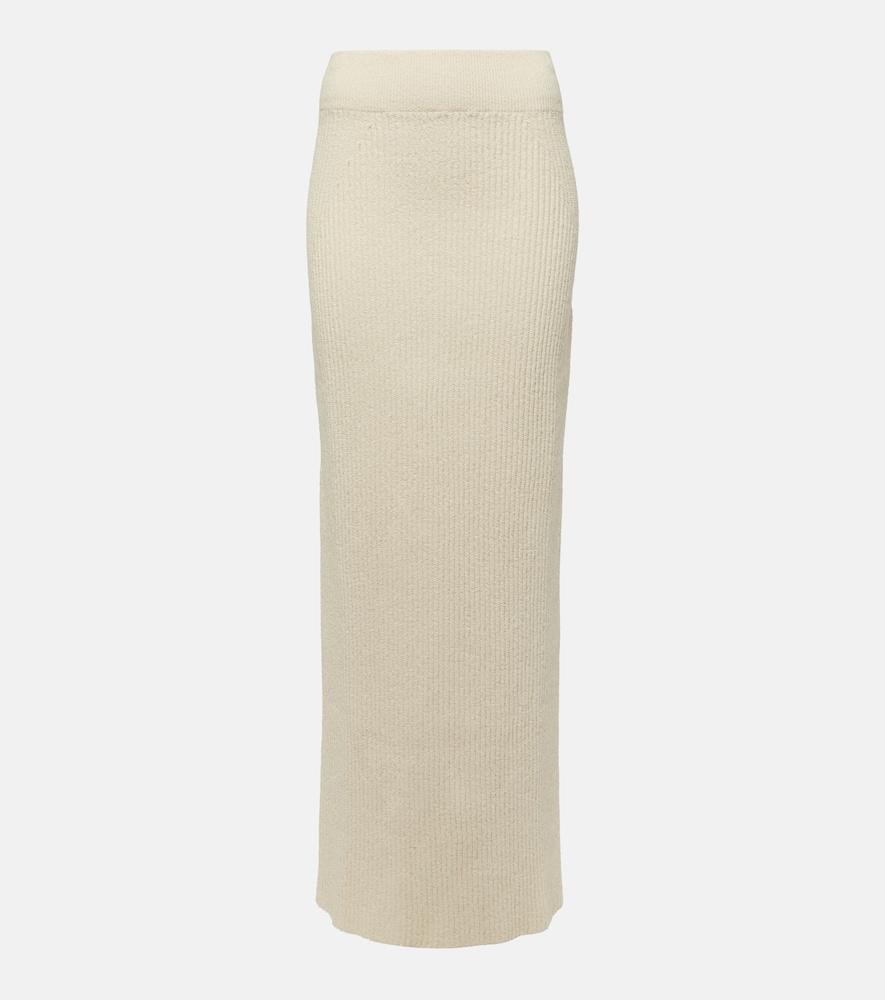 toteme cotton-blend bouclé maxi skirt