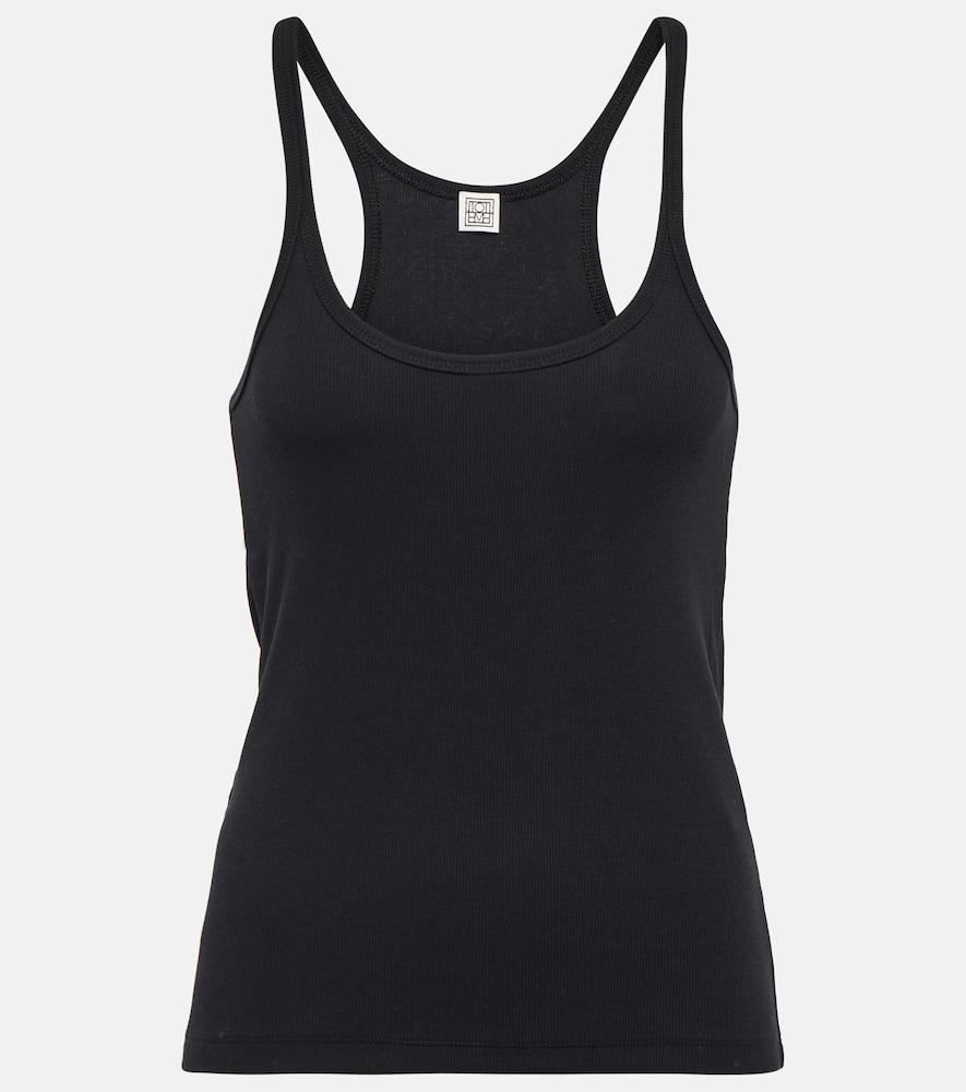 toteme cotton-blend racerback tank top