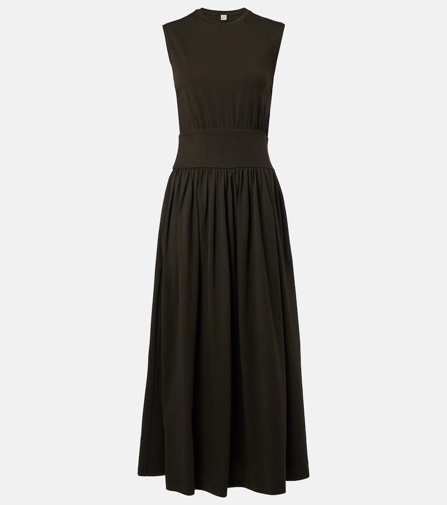 toteme cotton jersey maxi dress