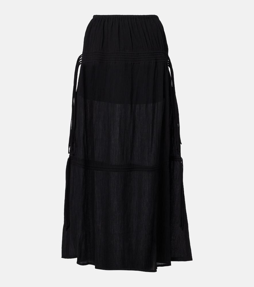 toteme cotton maxi skirt