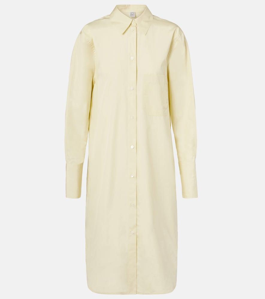 toteme cotton poplin shirt dress