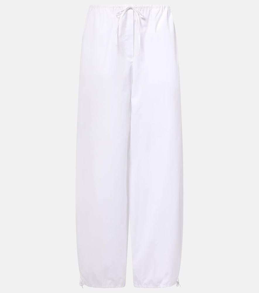 toteme cotton poplin wide-leg pants