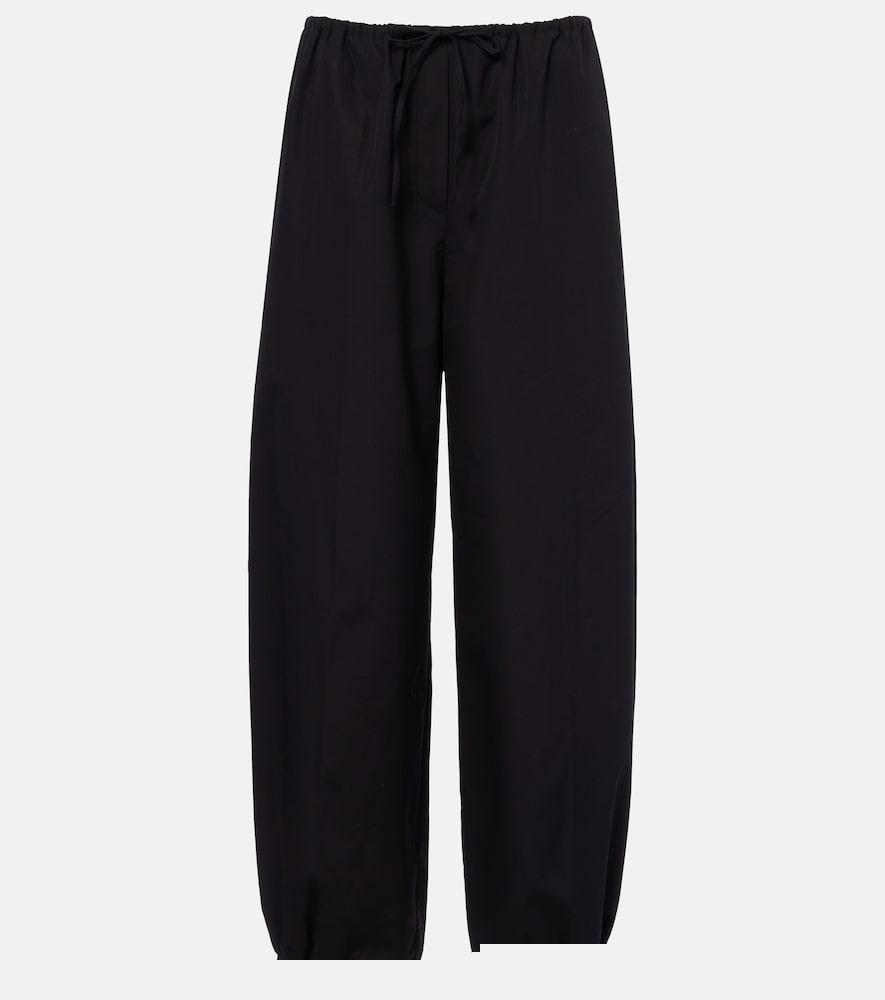 toteme cotton poplin wide-leg pants