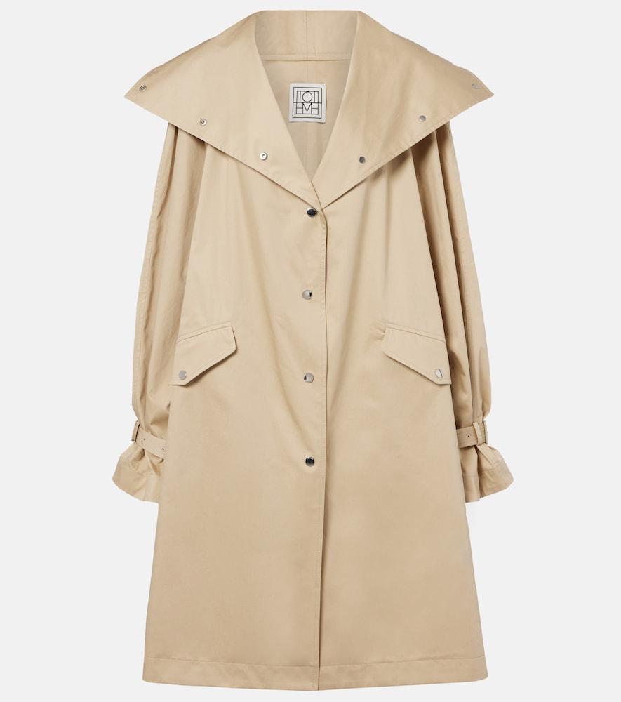 toteme cotton trench coat