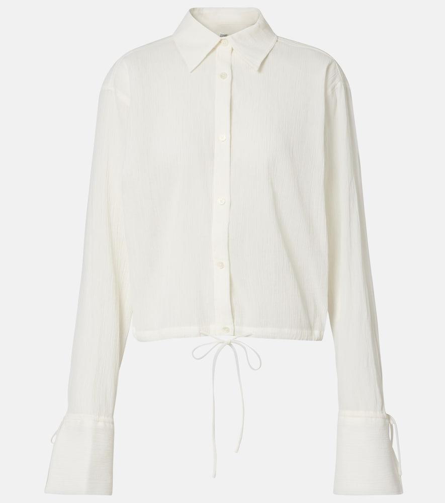 toteme cropped cotton shirt