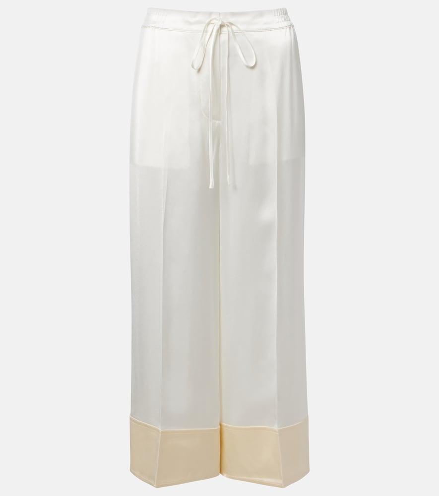 toteme cropped satin wide-leg pants