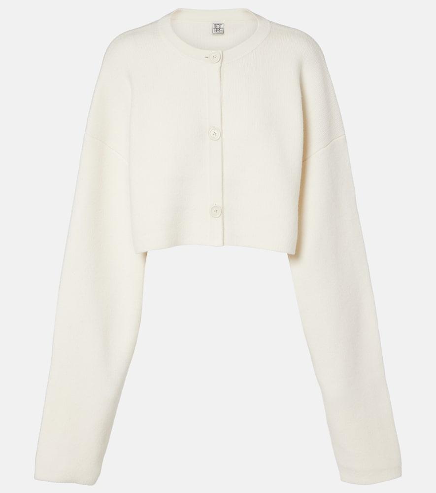 toteme cropped wool-blend cardigan