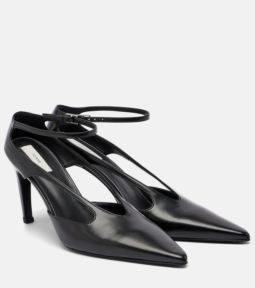 toteme cutout leather pumps