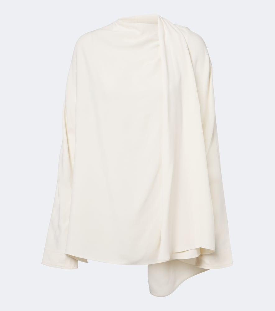 toteme draped cady blouse
