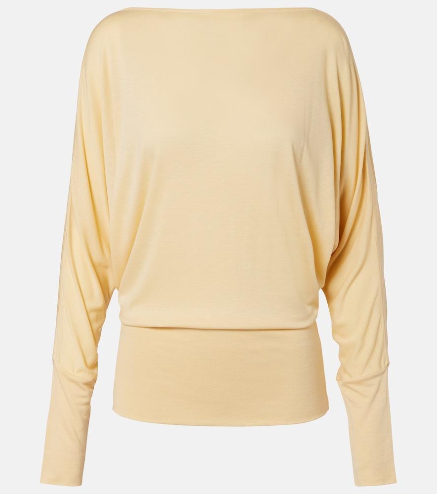 toteme draped jersey top