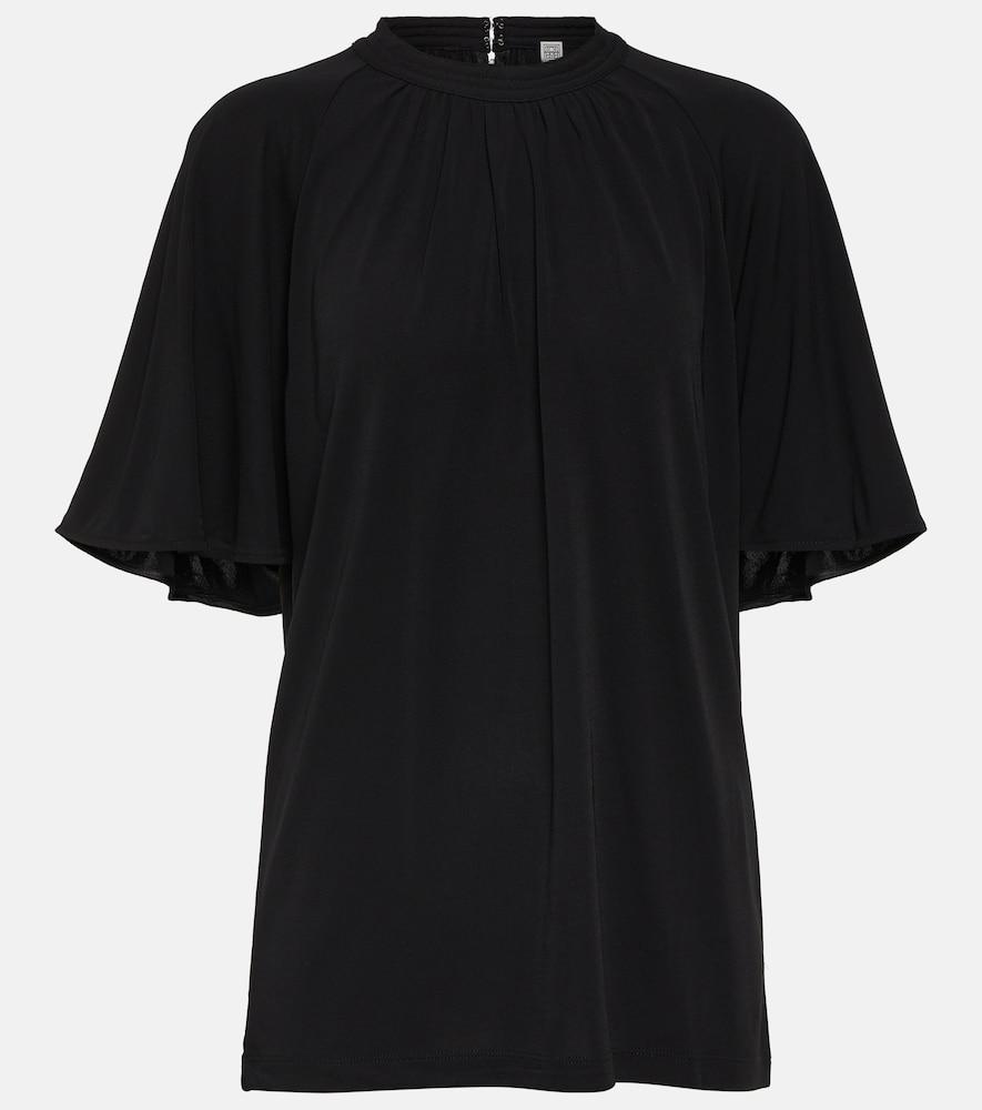toteme draped jersey top