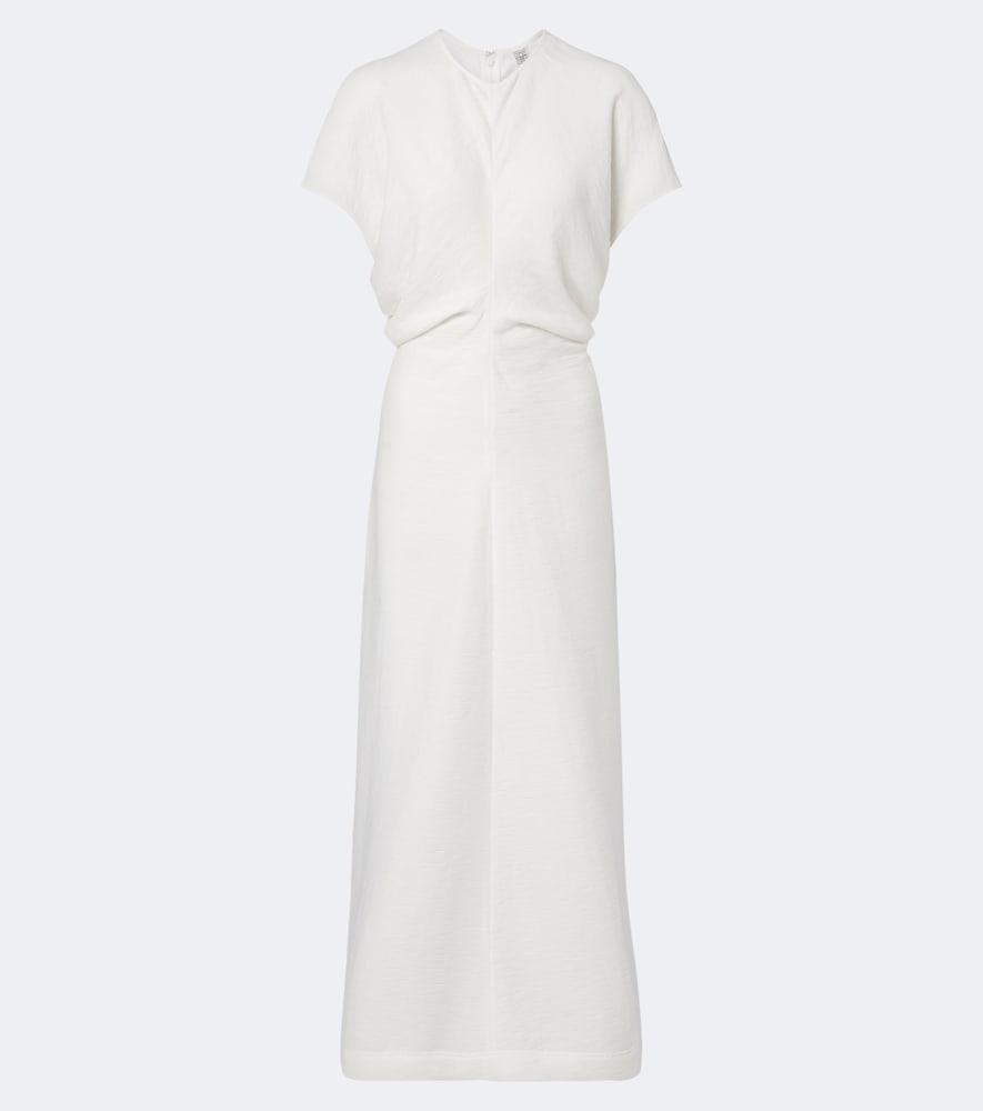 toteme draped midi dress