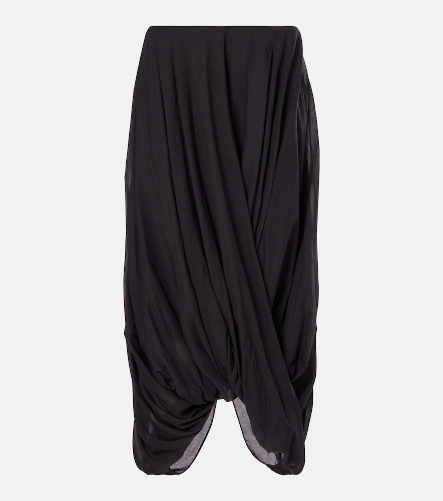 toteme draped midi skirt