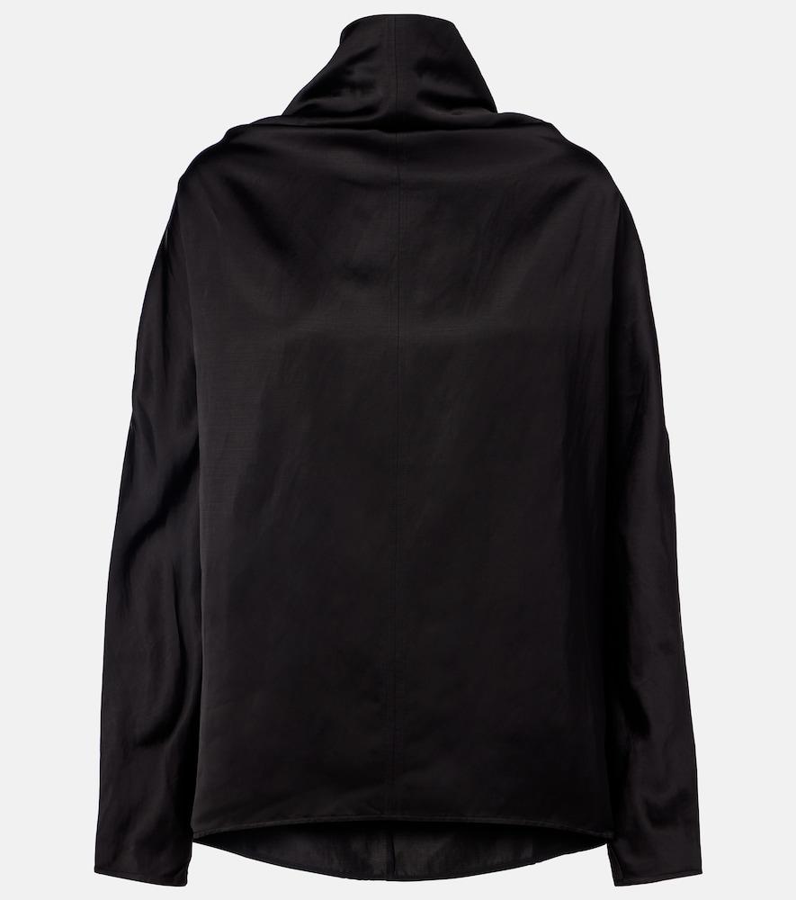 toteme draped satin blouse