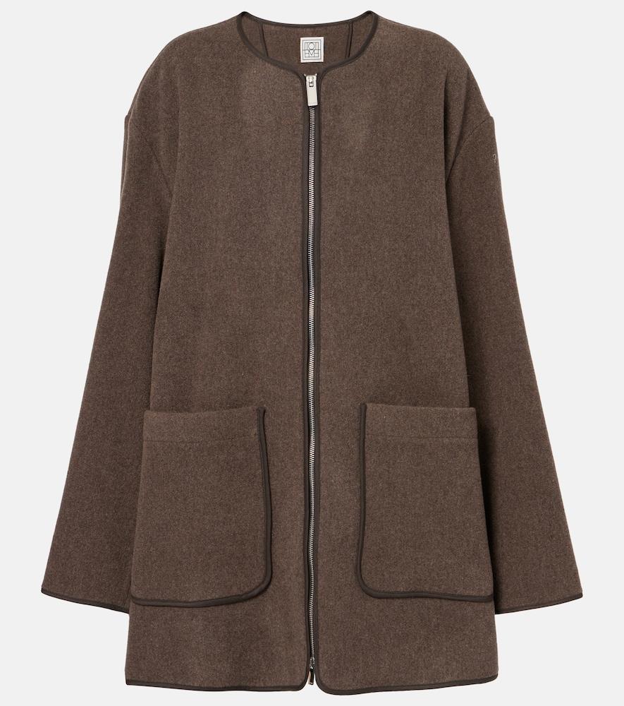 toteme felted wool-blend jacket