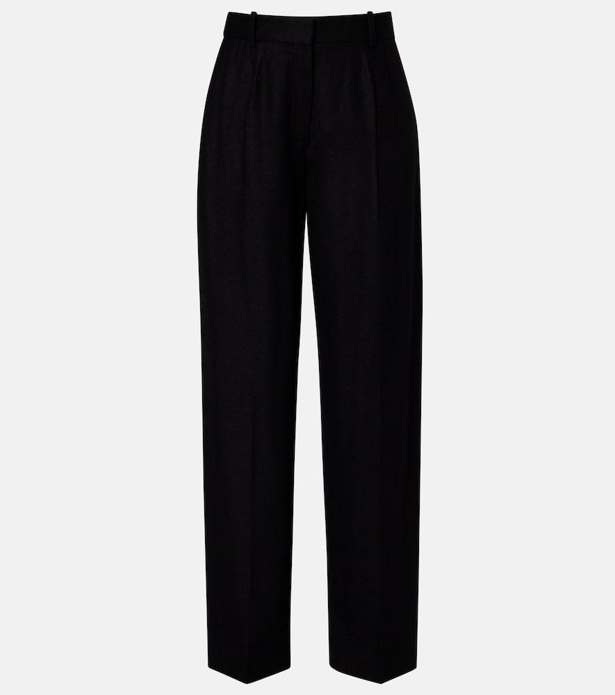 toteme flannel wide-leg pants