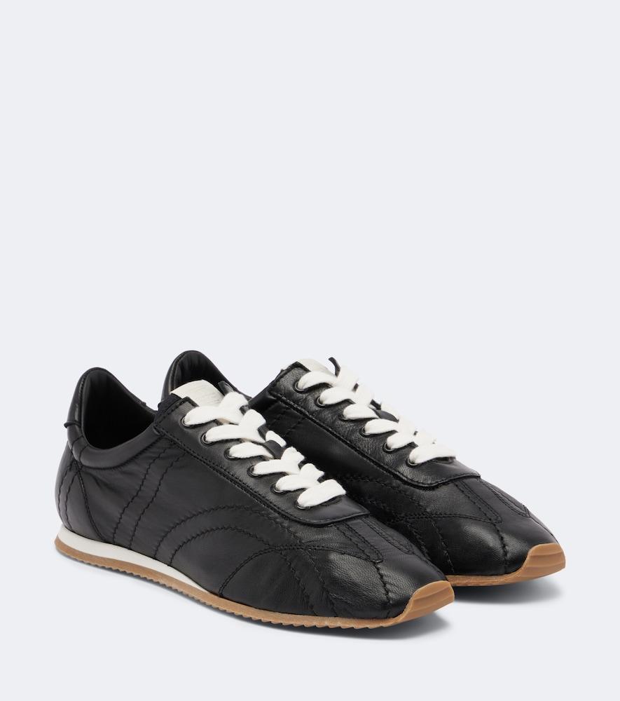 toteme flex leather sneakers