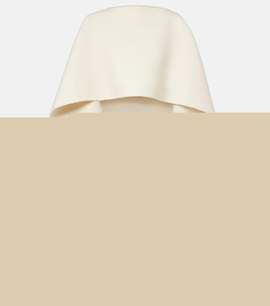 toteme fringed wool-blend poncho
