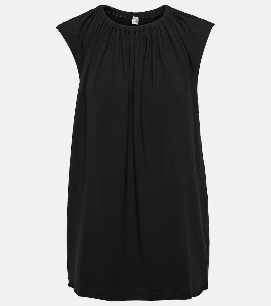 toteme gathered jersey top