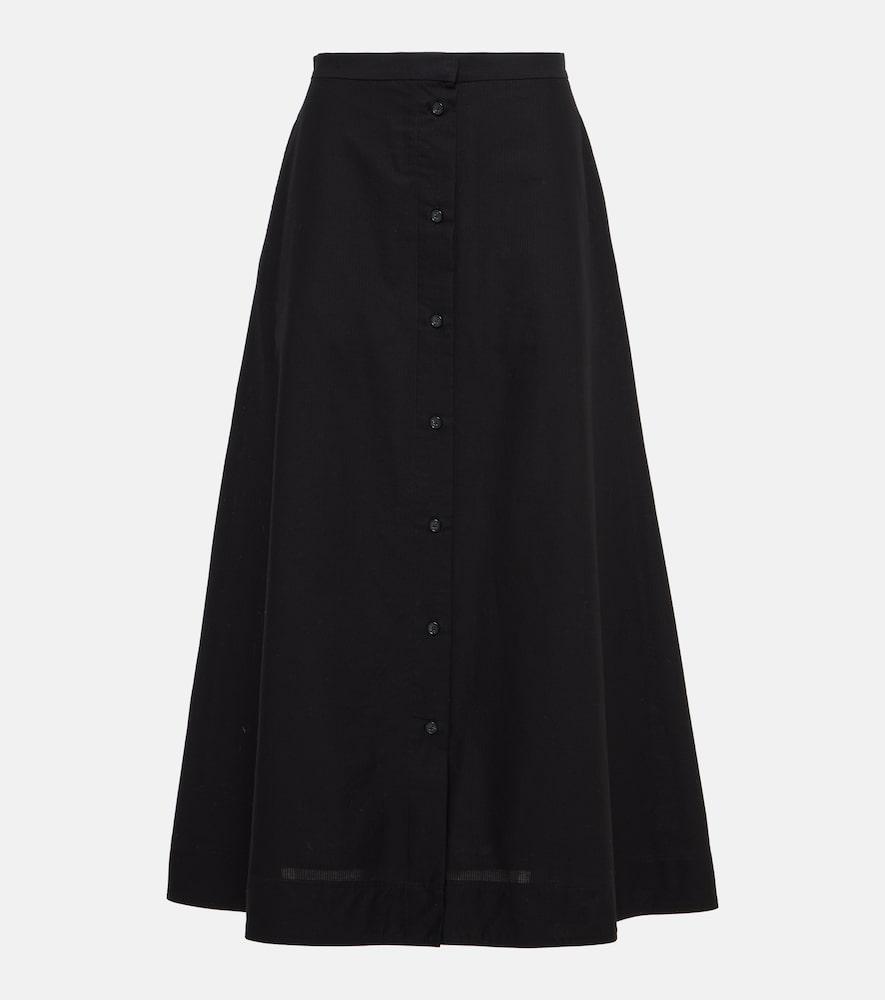 toteme high-rise cotton maxi skirt