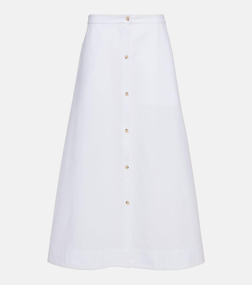 toteme high-rise cotton maxi skirt