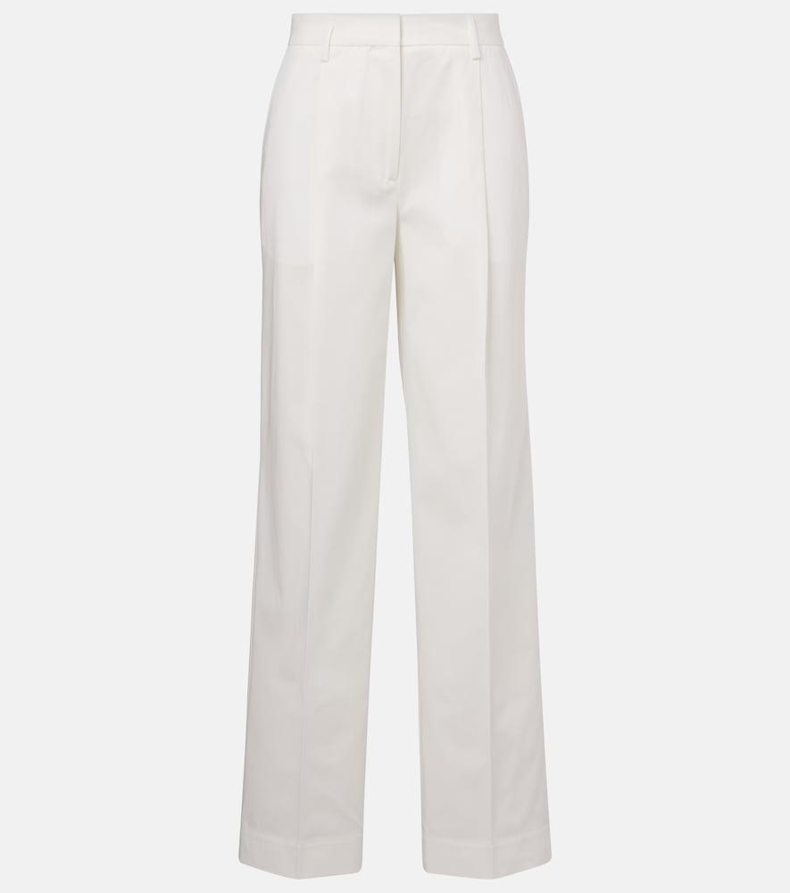 toteme high-rise cotton straight pants
