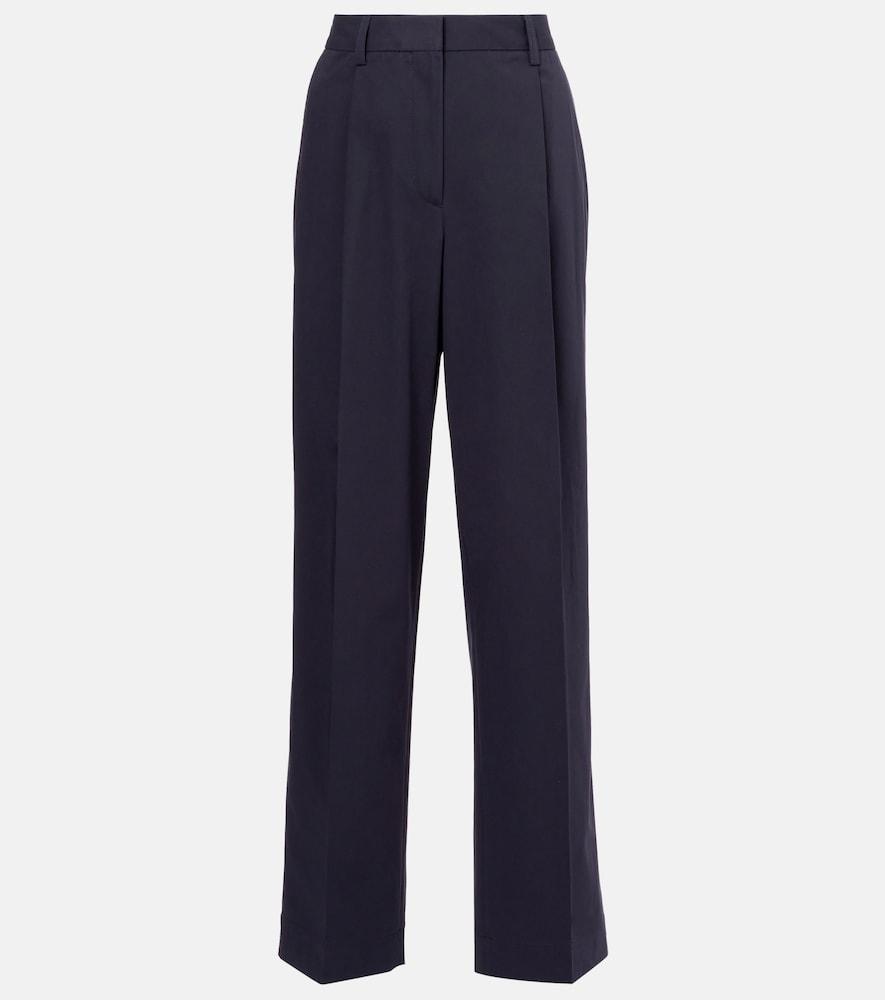 toteme high-rise cotton straight pants