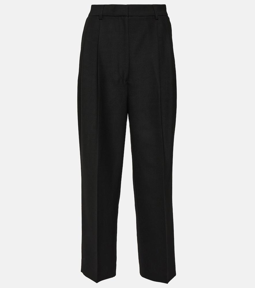 toteme high-rise cropped straight pants