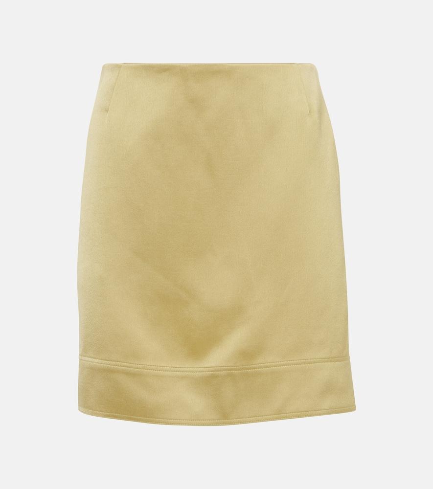 toteme high-rise satin miniskirt
