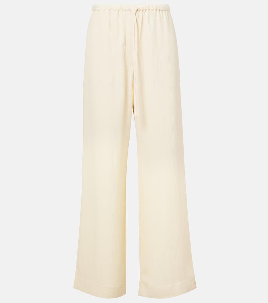 toteme high-rise wide-leg pants