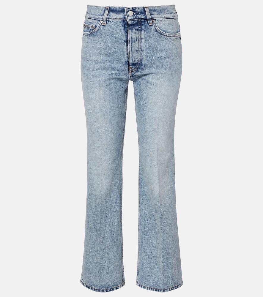 toteme kick cropped flared jeans