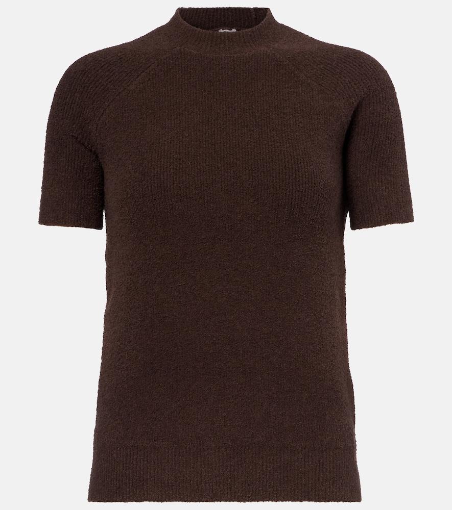 toteme knitted cotton-blend terry top