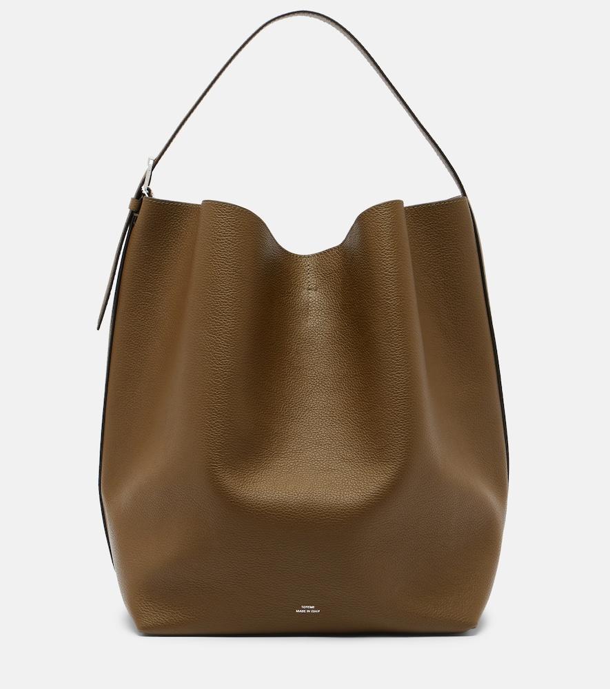 toteme large leather tote bag