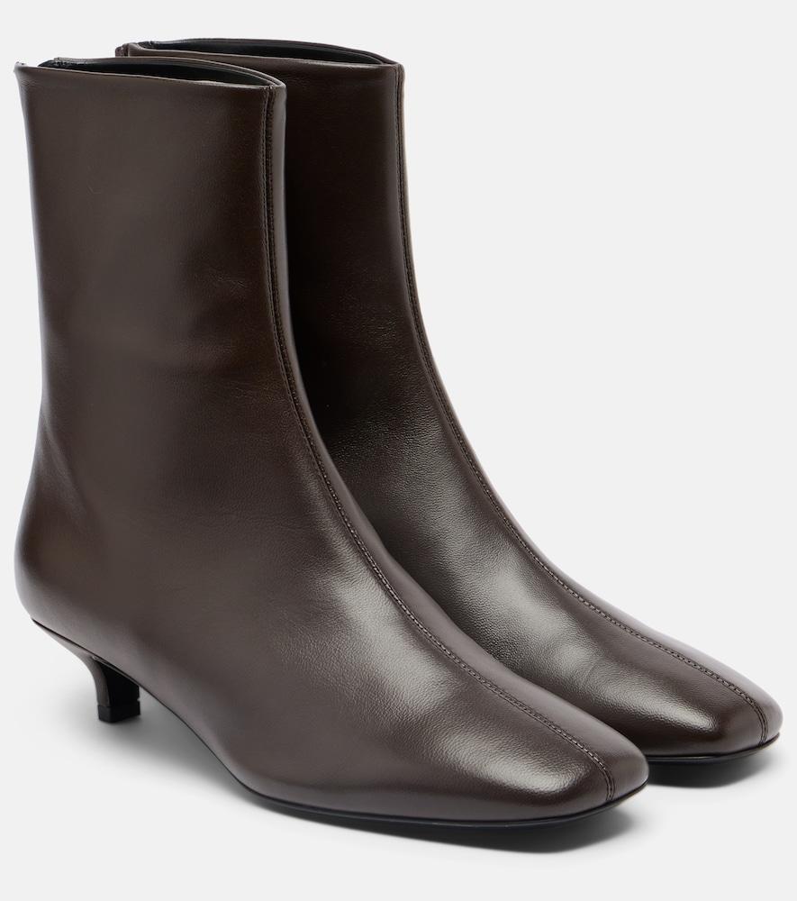toteme leather ankle boots
