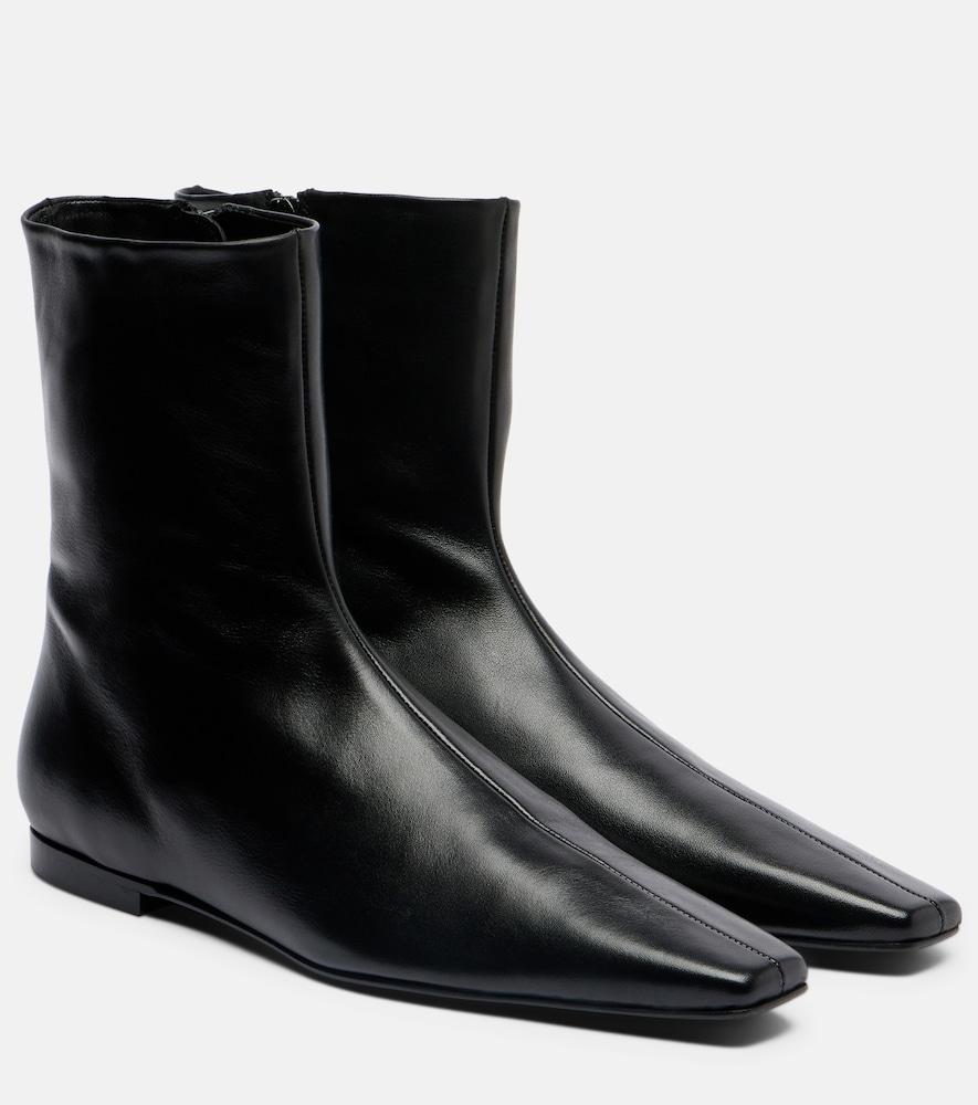 toteme leather ankle boots