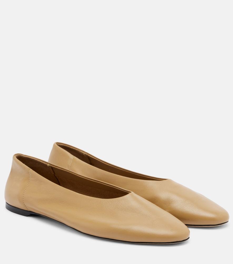 toteme leather ballet flats