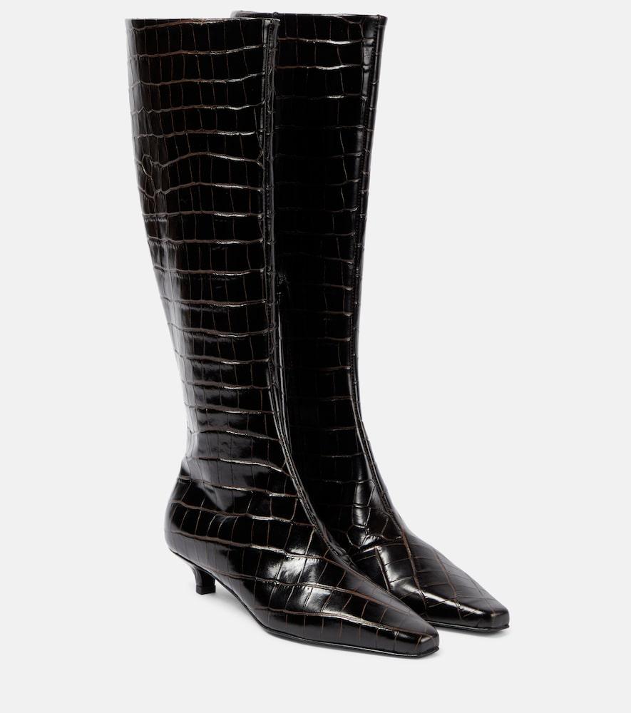 toteme leather knee-high boots