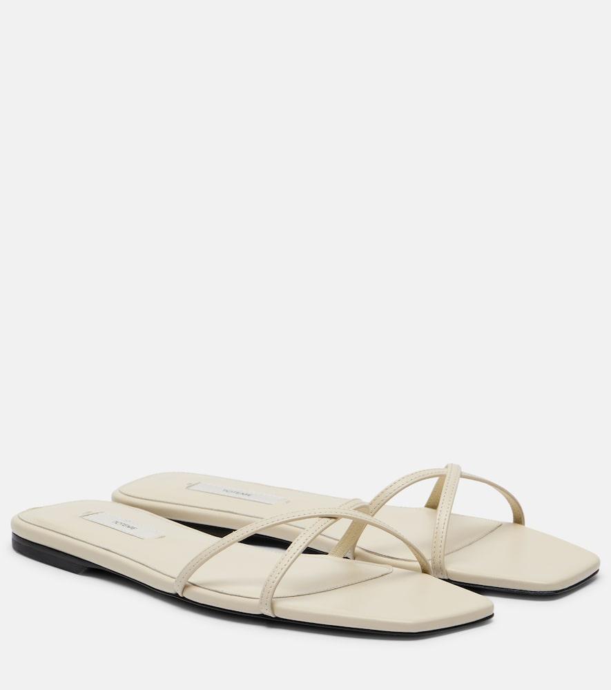 toteme leather slides